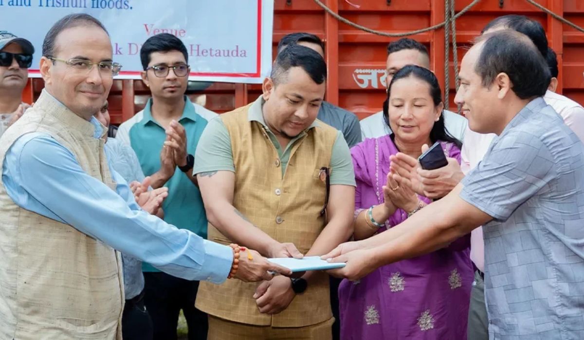 बाढी प्रभावित क्षेत्रका लागि भारतले नेपाललाई ७० मिटर लामो बेलिब्रिज दियो